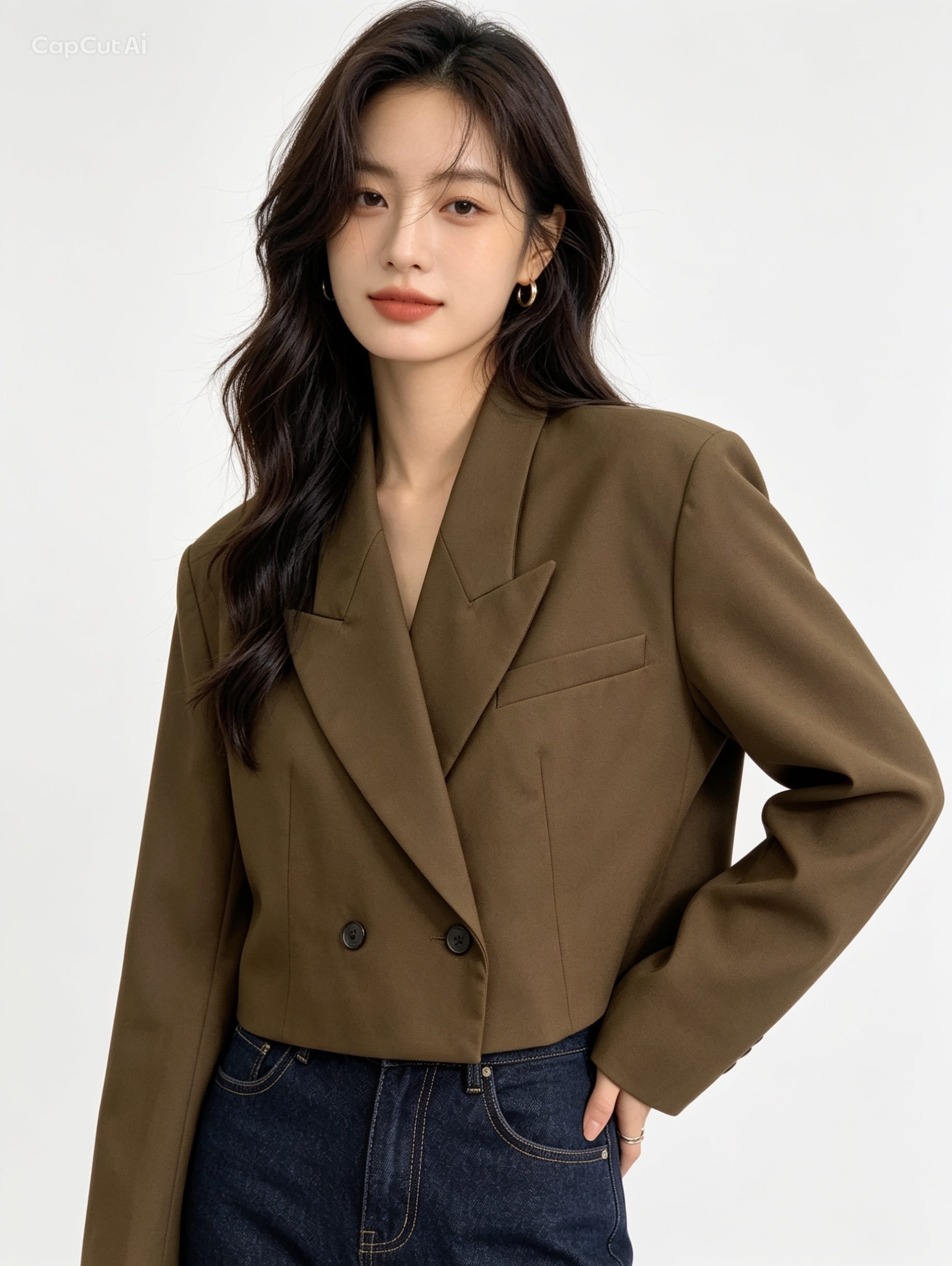 Zara Haki Yeşil Crop Blazer Ceket